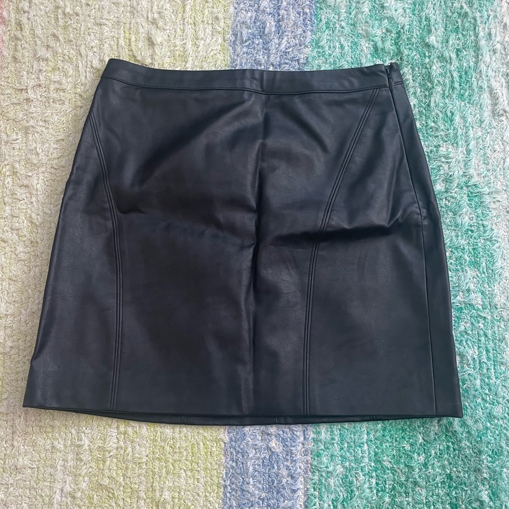 Urban Outfitters Black Faux Leather Mini Skirt